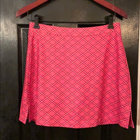 adidas Pants - Adidas pink plaid athletic skort size 4